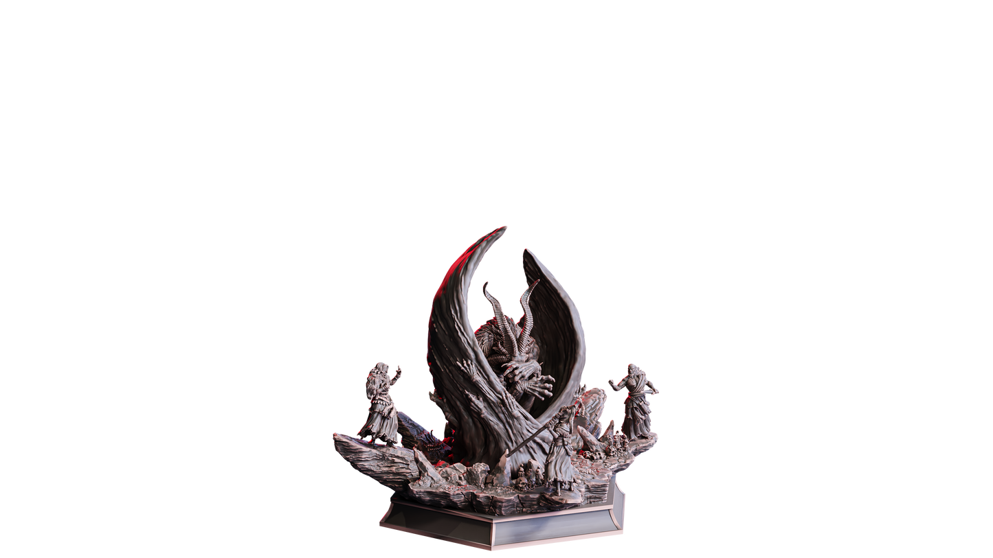 Azroth – Endless Oath | XXL 32 mm Resin Miniatur (125 mm Base) | Flesh of Gods – The Devil’s Offspring | Dämonenboss für Tabletop & Rollenspiel