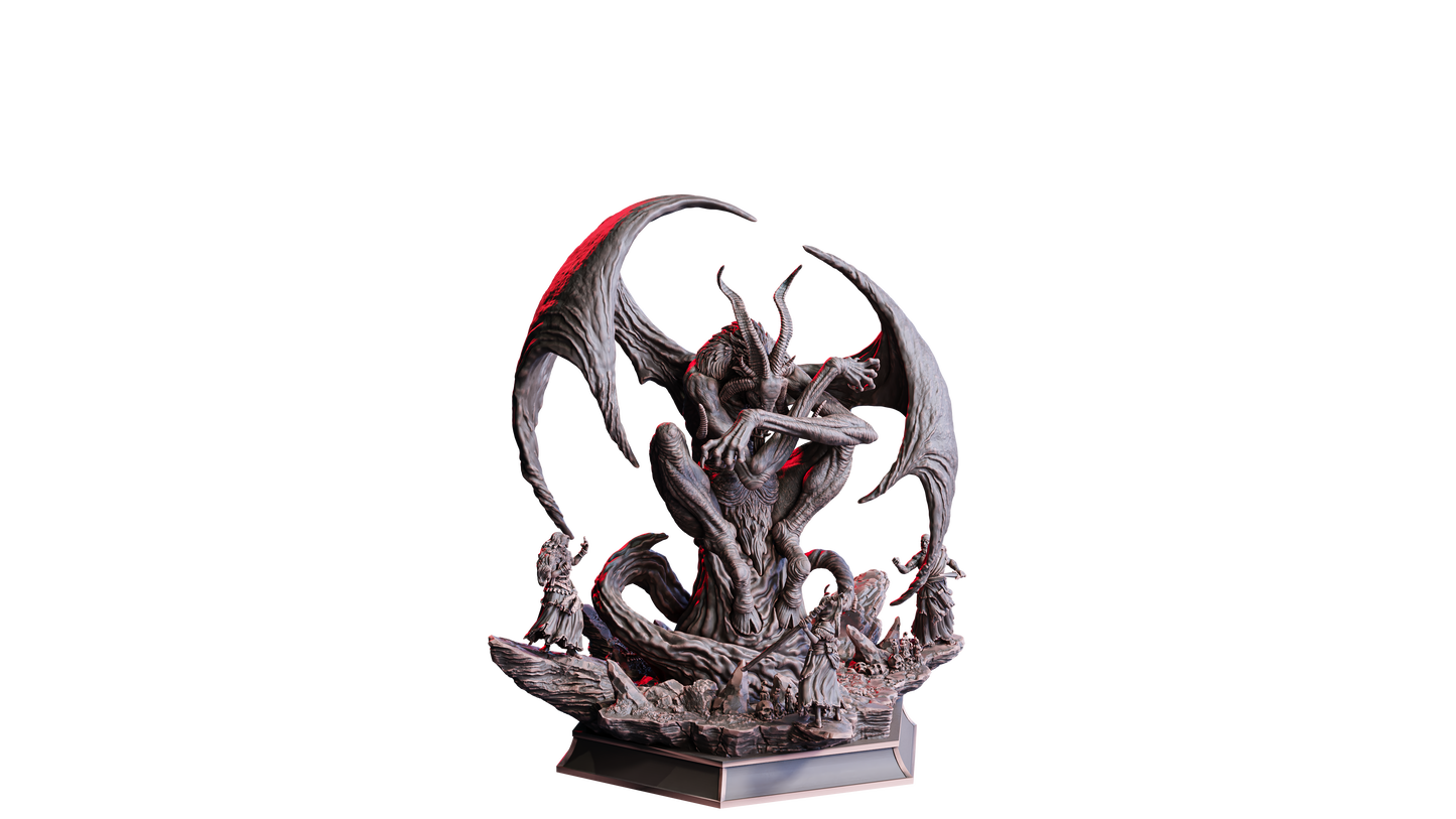 Azroth – Endless Oath | XXL 32 mm Resin Miniatur (125 mm Base) | Flesh of Gods – The Devil’s Offspring | Dämonenboss für Tabletop & Rollenspiel