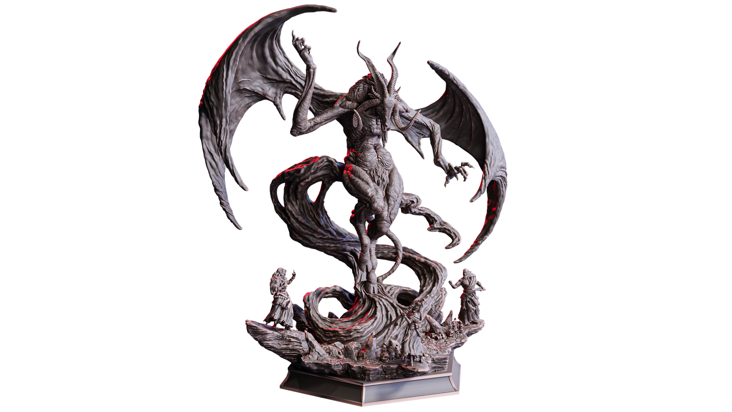 Azroth – Endless Oath | XXL 32 mm Resin Miniatur (125 mm Base) | Flesh of Gods – The Devil’s Offspring | Dämonenboss für Tabletop & Rollenspiel