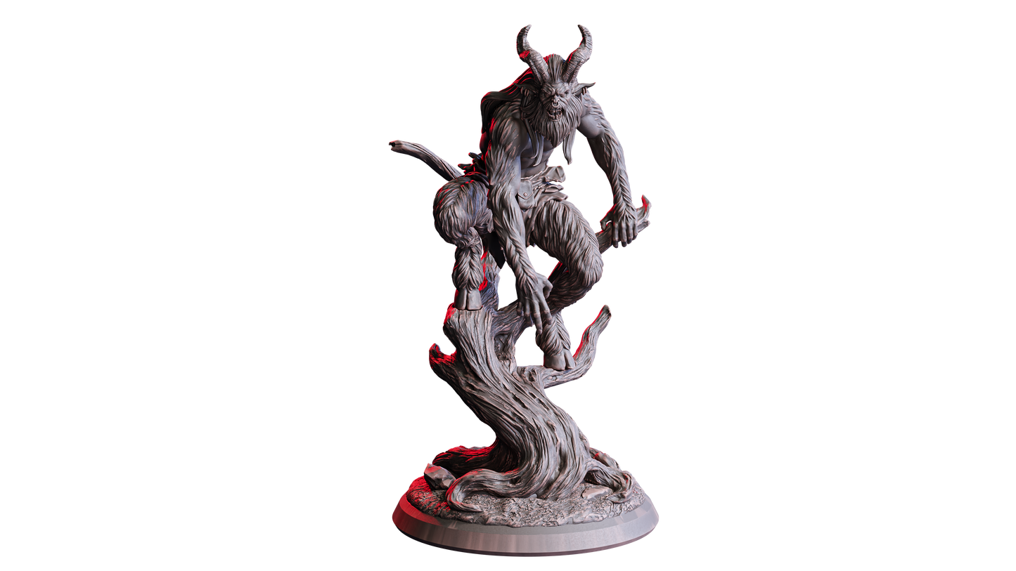 Corrupted Satyr | 32 mm Resin Miniatur | Flesh of Gods – The Devil’s Offspring | Chaotischer Dämon für Tabletop & Rollenspiel