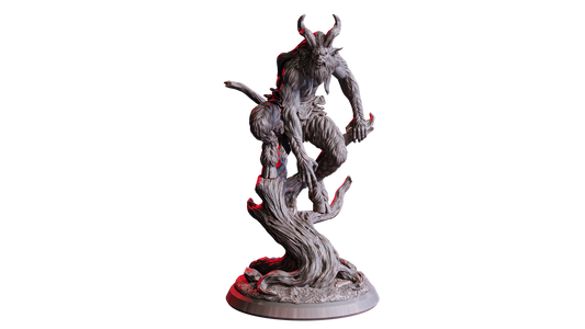 Corrupted Satyr | 32 mm Resin Miniatur | Flesh of Gods – The Devil’s Offspring | Chaotischer Dämon für Tabletop & Rollenspiel
