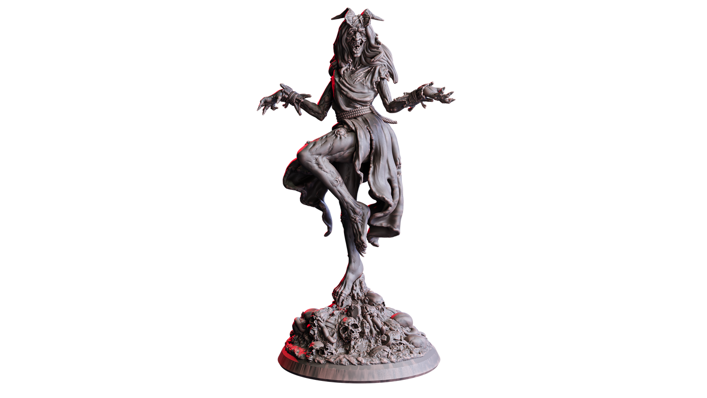 Deep Hag | 32 mm Resin Miniatur | Flesh of Gods – The Devil’s Offspring | Chaotische Hexe für Tabletop & Rollenspiel