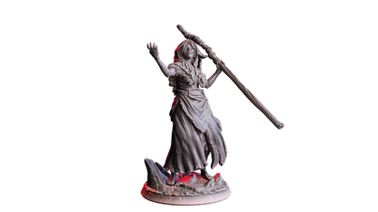 Grizha, Ash-Tongue | 32 mm Resin Miniatur (25 mm Base) | Flesh of Gods – The Devil’s Offspring | Chaotische Seherin & Kultfigur für Tabletop & Rollenspiel
