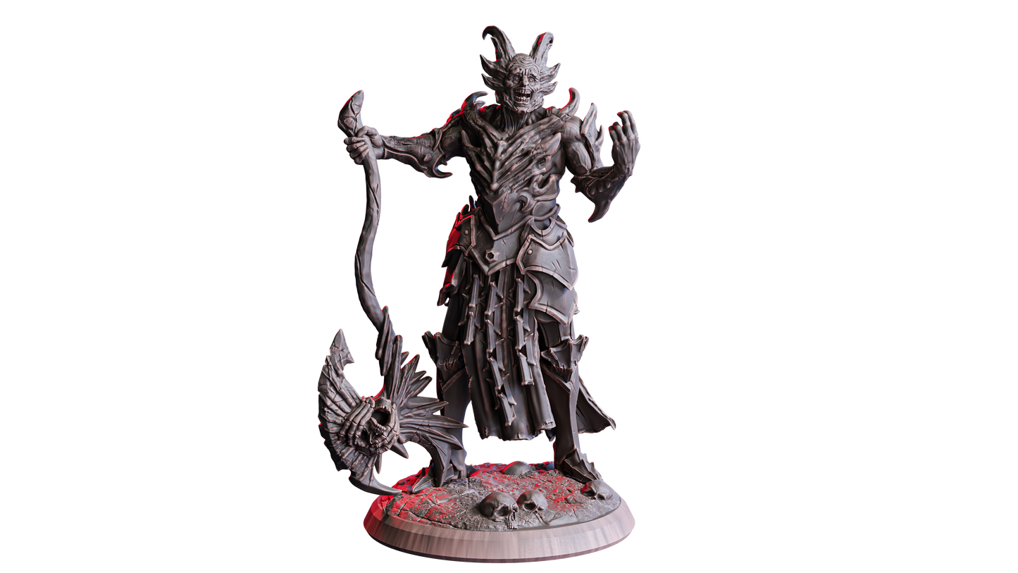 Skarn, Herald of the Pact | 32 mm Resin Miniatur (25 mm Base) | Flesh of Gods – The Devil’s Offspring | Dämonischer Vollstrecker des Paktes für Tabletop & Rollenspiel