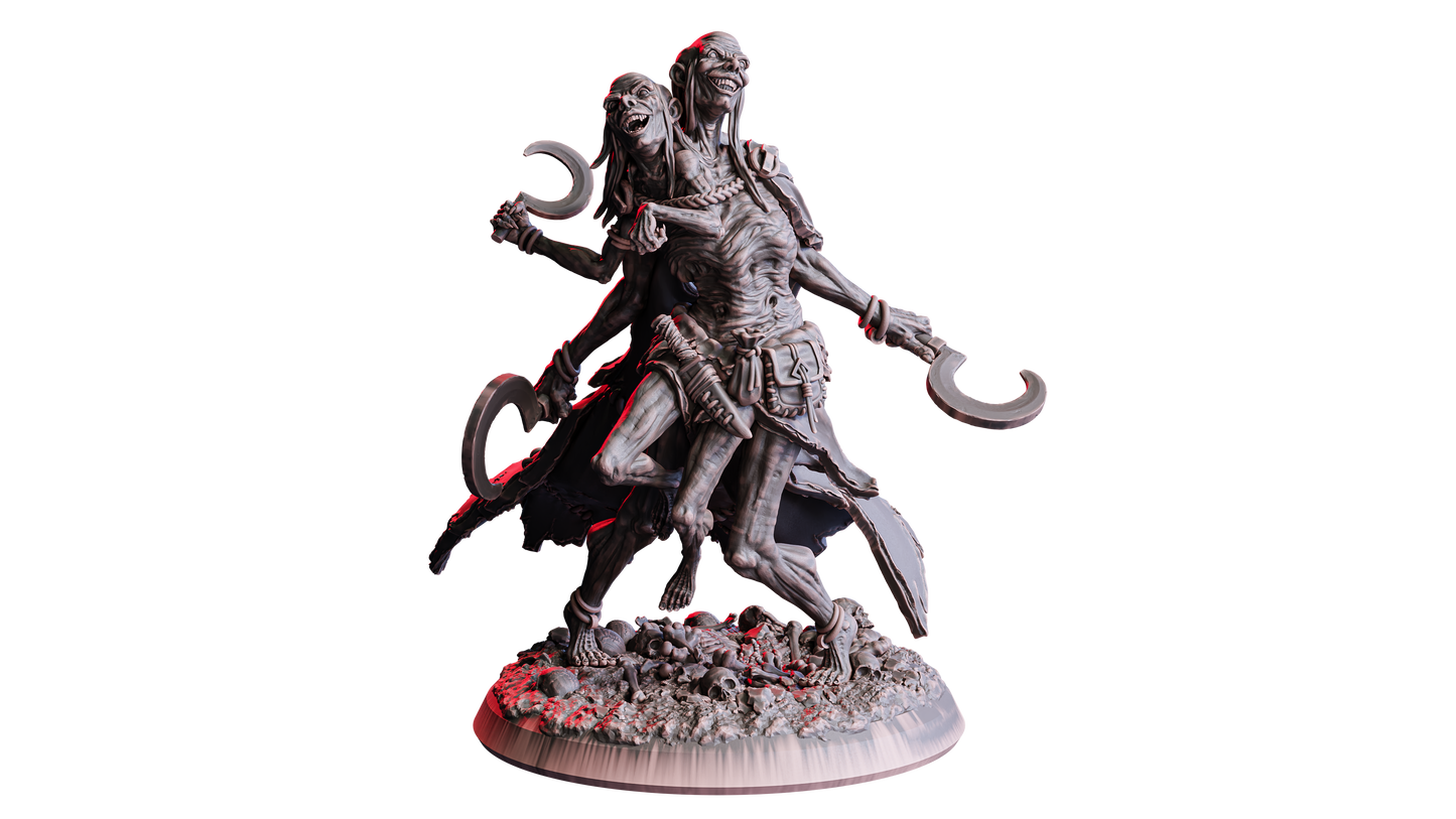 Twinstalker | 32 mm Resin Miniatur (50 mm Base) | Flesh of Gods – The Devil’s Offspring | Chaotische Monstrosität & Endgegner-Kreatur für Tabletop & Rollenspiel