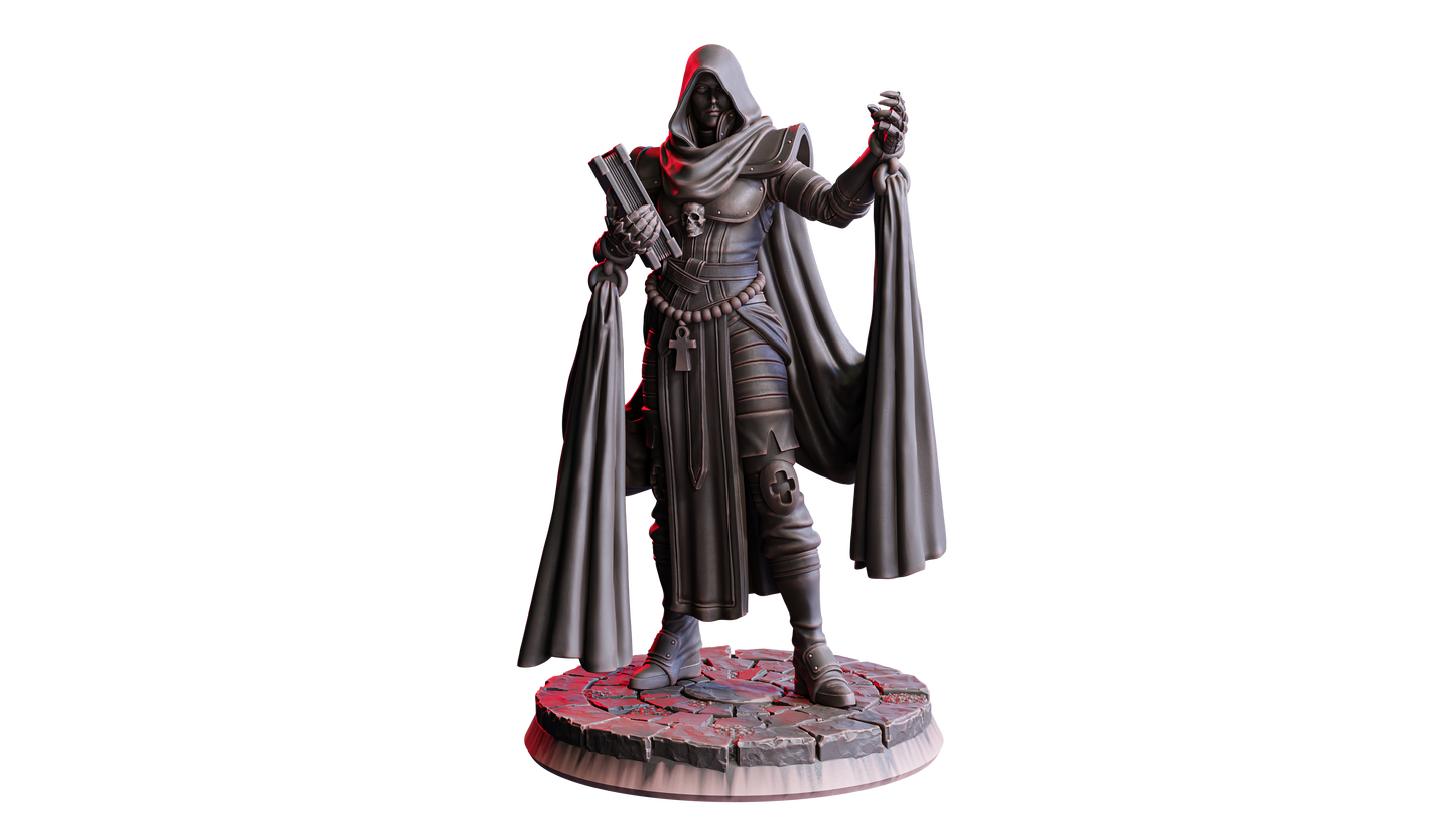 Vestra – Grim Cleric | 32 mm Resin Miniatur | Flesh of Gods – The Devil’s Offspring | Tabletop & Rollenspiel Figur