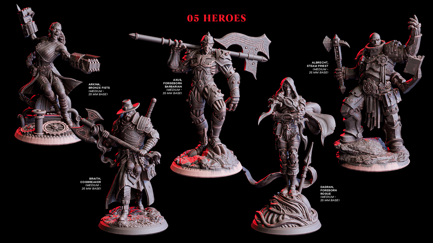 Veythar, Necrotech Master – 32mm Miniatur aus Resin | Flesh of Gods – The Necro Forge | Tabletop & RPG Figur