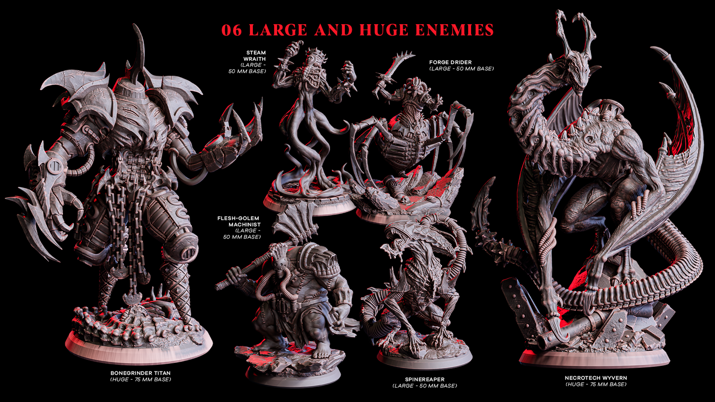 Veythar, Necrotech Master – 32mm Miniatur aus Resin | Flesh of Gods – The Necro Forge | Tabletop & RPG Figur