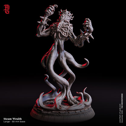 Steam Wraith – 32mm Miniatur aus Resin | Flesh of Gods – The Necro Forge | Tabletop & RPG Figur