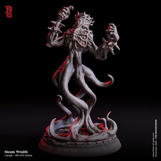 Steam Wraith – 32mm Miniatur aus Resin | Flesh of Gods – The Necro Forge | Tabletop & RPG Figur