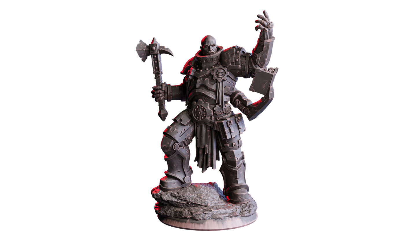 Albrecht, Steam Priest – 32mm Miniatur aus Resin | Flesh of Gods – The Necro Forge | Tabletop & RPG Figur