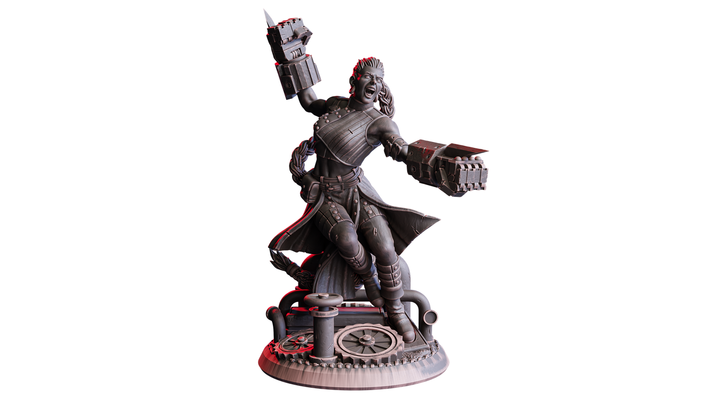 Arkina, Bronze Fists – 32mm Miniatur aus Resin | Flesh of Gods – The Necro Forge | Tabletop & RPG Figur