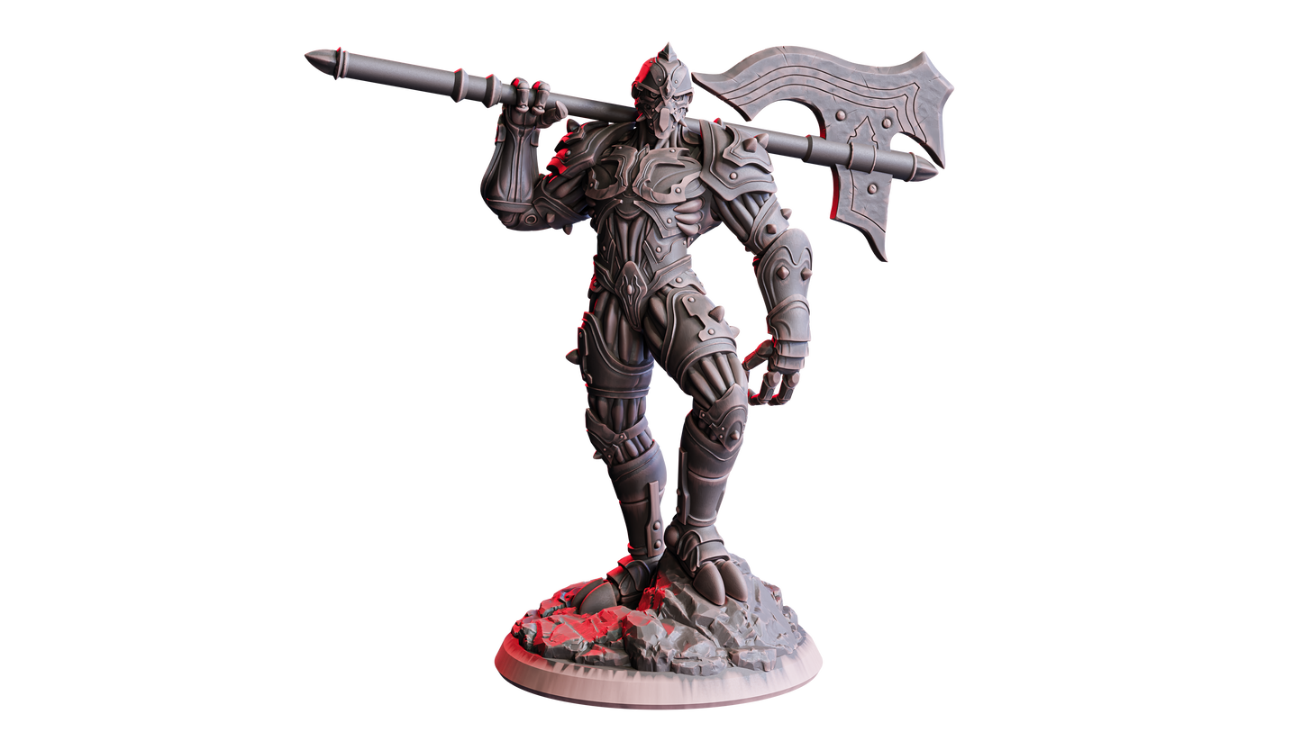 Axus, Forgeborn Barbarian – 32mm Miniatur aus Resin | Flesh of Gods – The Necro Forge | Tabletop & RPG Figur