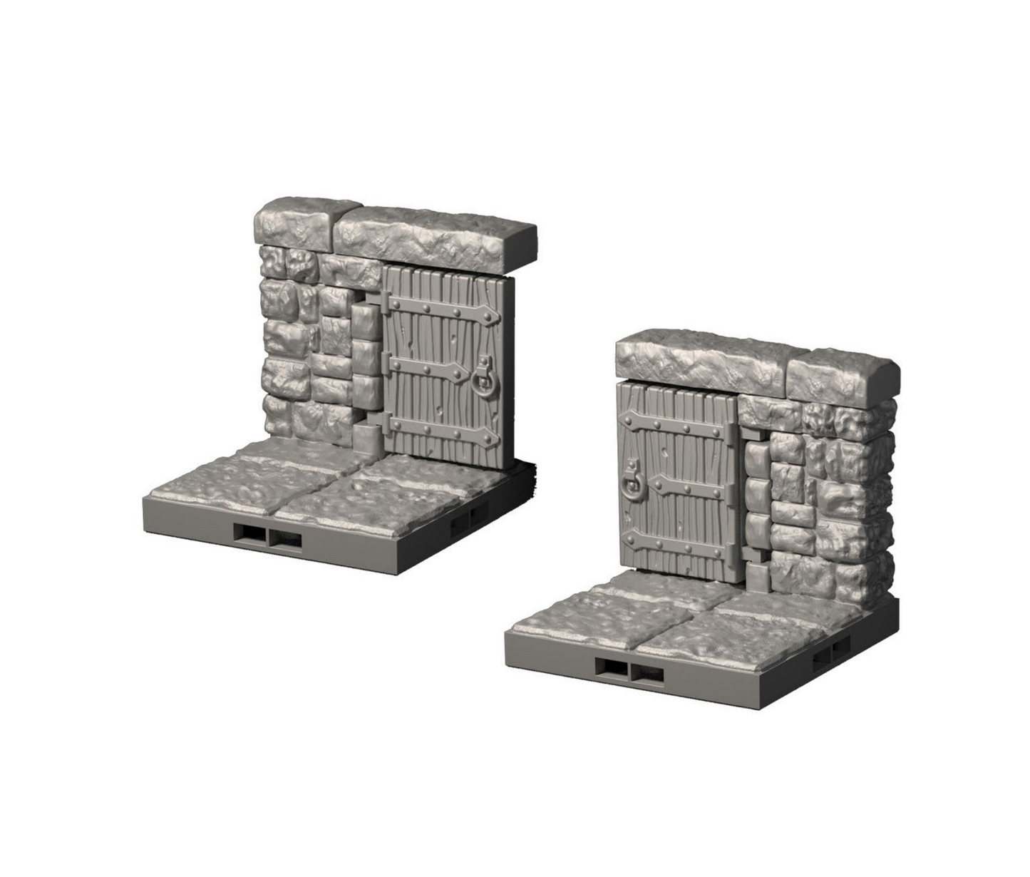 Dragonlock Versetzte Tür | Fat Dragon Games Dungeon Terrain | Links- & Rechtsversetzt mit Verbindern | 3D gedruckt (28–32 mm)