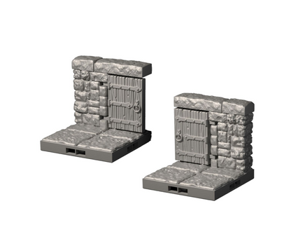 Dragonlock Versetzte Tür | Fat Dragon Games Dungeon Terrain | Links- & Rechtsversetzt mit Verbindern | 3D gedruckt (28–32 mm)