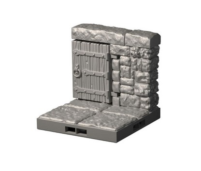 Dragonlock Versetzte Tür | Fat Dragon Games Dungeon Terrain | Links- & Rechtsversetzt mit Verbindern | 3D gedruckt (28–32 mm)