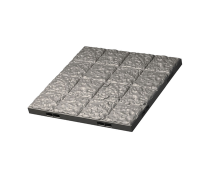 Dragonlock 4x4 Bodenelement | Fat Dragon Games Terrain | 3D gedruckte Bodenplatte mit Verbindern (28–32 mm)