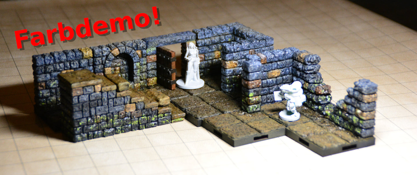 Dungeon Starter Bundle (large), 3D gedrucktes Gelände von Fat Dragon Games, Ultimate Dragonlock System, Terrain für  28mm Tabletop Gaming