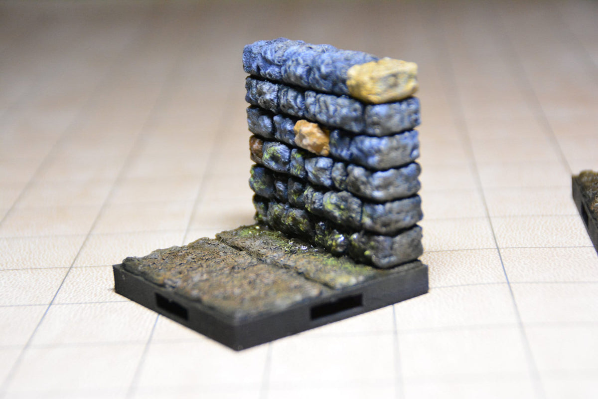 Wand für Dungeon 2x1, 3D gedrucktes Gelände von Fat Dragon Games, Ultimate Dragonlock Scenery oder Terrain für 28mm Tabletop Gaming