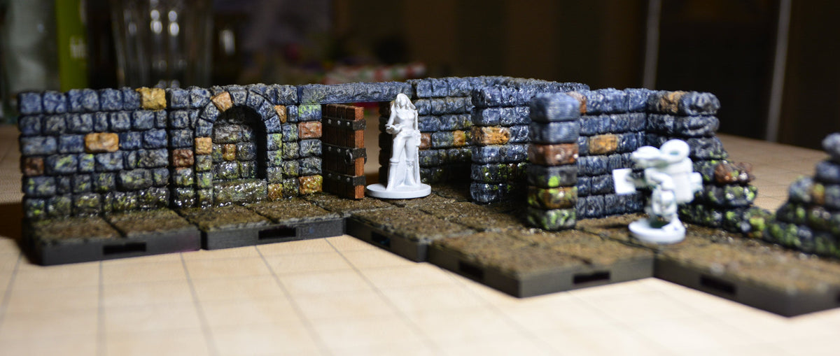 Wand für Dungeon 2x1, 3D gedrucktes Gelände von Fat Dragon Games, Ultimate Dragonlock Scenery oder Terrain für 28mm Tabletop Gaming