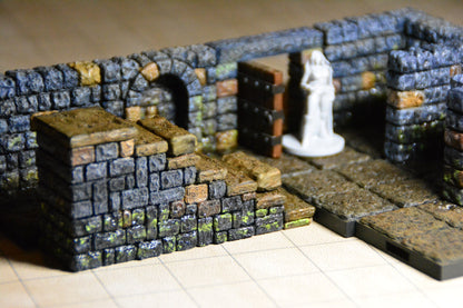 Galerietreppe (links oder rechts) für Dungeon, 3D Gelände von Fat Dragon Games, Ultimate Dragonlock System, Terrain für 28mm