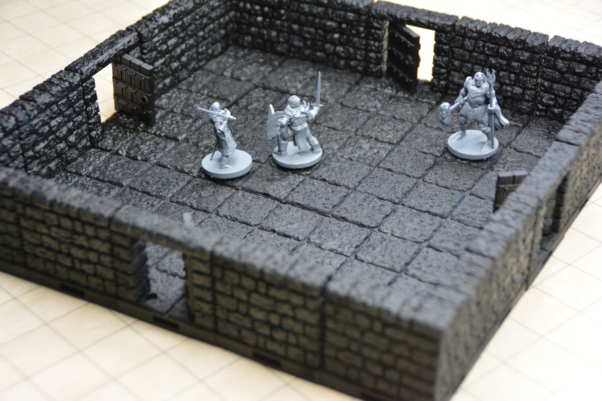Dungeon Starter Bundle (large), 3D gedrucktes Gelände von Fat Dragon Games, Ultimate Dragonlock System, Terrain für  28mm Tabletop Gaming