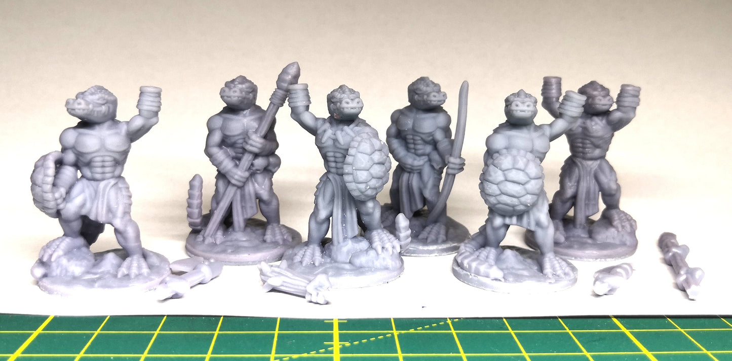 Lizardfolk - Echsenmenschen - Miniaturen 28mm Resin Tabletop Fat Dragon Games