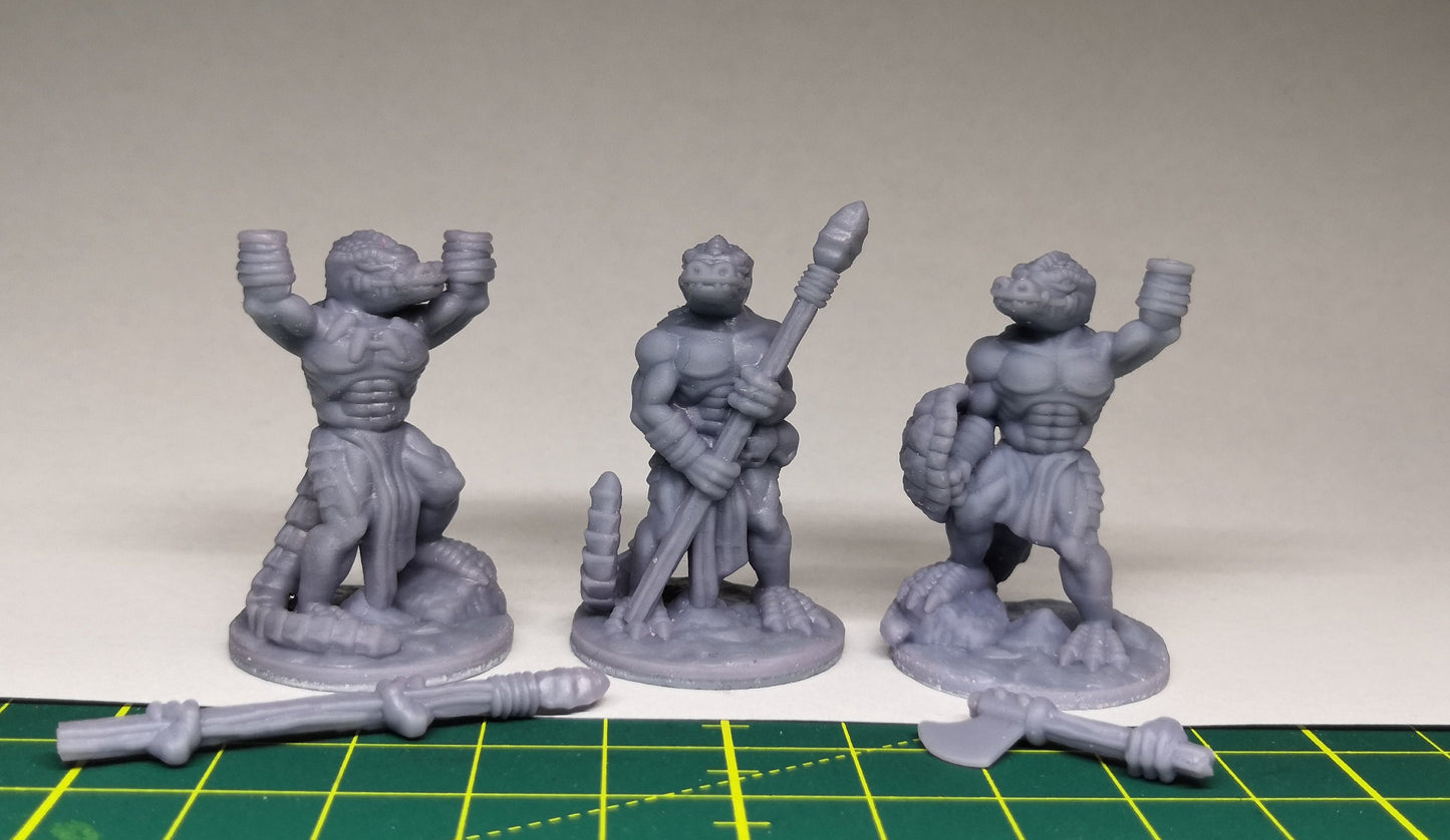 Lizardfolk - Echsenmenschen - Miniaturen 28mm Resin Tabletop Fat Dragon Games
