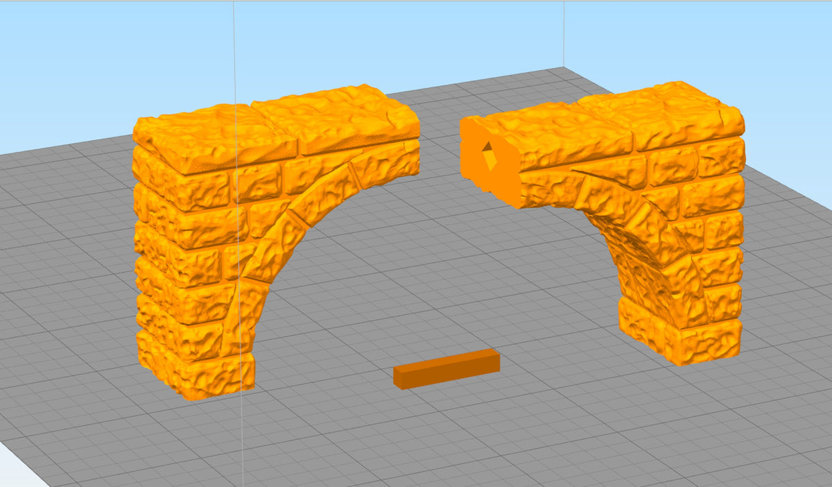 Dungeon - Brücke schmal - 3D gedruckt - Gelände - Terrain - Fat Dragon Games 28mm - Ultimate Dragonlock - Scenery - Terrain