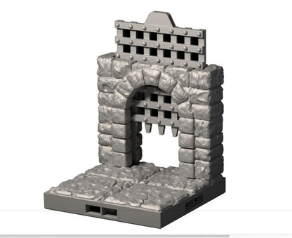 Dungeon Bögen - Durchgänge, 3D gedrucktes Gelände von Fat Dragon Games, Ultimate Dragonlock Scenery oder Terrain für 28mm Tabletop Gaming