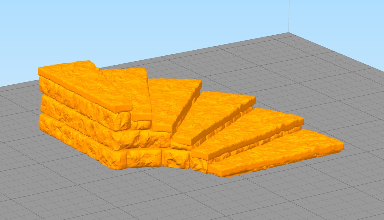Galerietreppe (links oder rechts) für Dungeon, 3D Gelände von Fat Dragon Games, Ultimate Dragonlock System, Terrain für 28mm