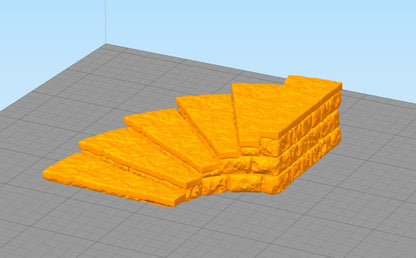 Galerietreppe (links oder rechts) für Dungeon, 3D Gelände von Fat Dragon Games, Ultimate Dragonlock System, Terrain für 28mm