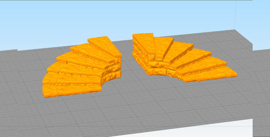 Galerietreppe (links oder rechts) für Dungeon, 3D Gelände von Fat Dragon Games, Ultimate Dragonlock System, Terrain für 28mm
