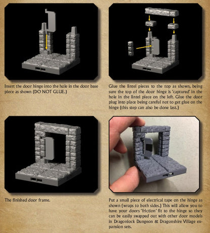 Dungeon Bögen - Durchgänge, 3D gedrucktes Gelände von Fat Dragon Games, Ultimate Dragonlock Scenery oder Terrain für 28mm Tabletop Gaming