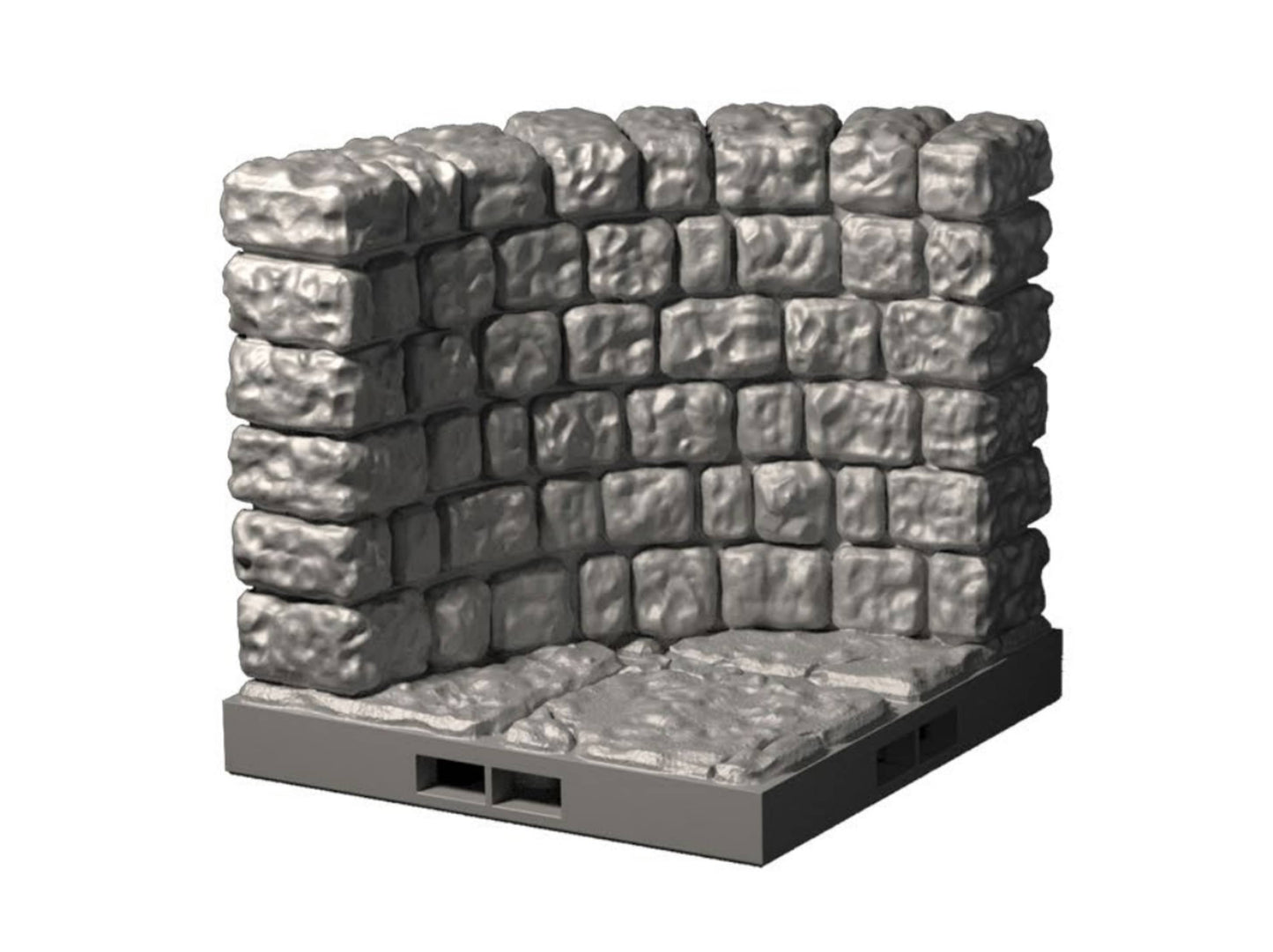Gebogene Wand (90 Grad) Dungeon, 3D gedrucktes Gelände von Fat Dragon Games, Ultimate Dragonlock Scenery, Terrain für 28mm Tabletop Gaming