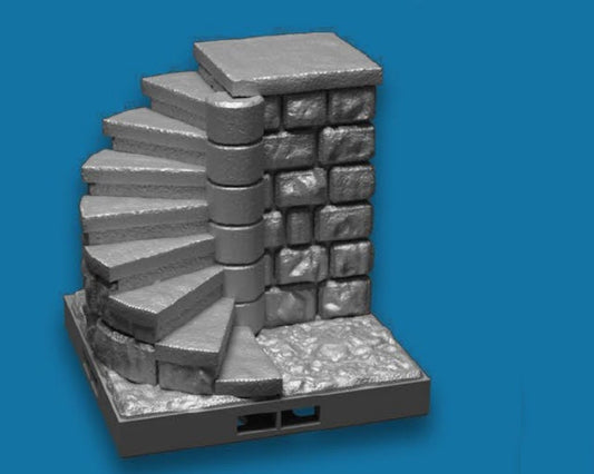 Dungeon - Wendeltreppe - 3D gedruckt - Gelände - Terrain - Fat Dragon Games 28mm - Ultimate Dragonlock - Scenery - Terrain