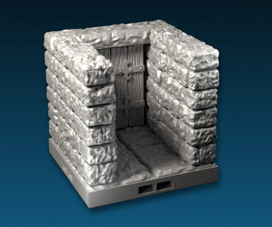 Engpassende mit Tür für Dungeon, 3D gedrucktes Gelände von Fat Dragon Games,  Ultimate Dragonlock System Terrain für 28mm Tabletop Gaming