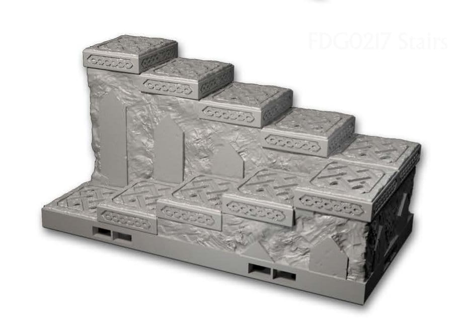 RotM - Treppe - 3D gedruckt - Gelände - Terrain - Fat Dragon Games 28mm - Ultimate Dragonlock - Scenery - Terrain