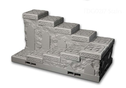RotM - Treppe - 3D gedruckt - Gelände - Terrain - Fat Dragon Games 28mm - Ultimate Dragonlock - Scenery - Terrain