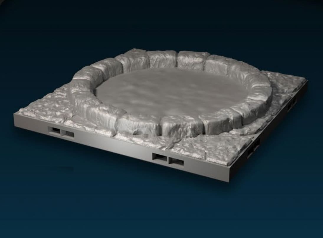 Dungeon - Floor Pool (4x4) - 3D gedruckt - Gelände - Terrain - Fat Dragon Games 28mm - Ultimate Dragonlock - Scenery - Terrain