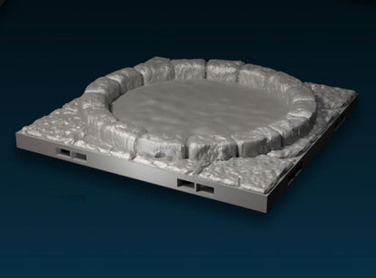 Dungeon - Floor Pool (4x4) - 3D gedruckt - Gelände - Terrain - Fat Dragon Games 28mm - Ultimate Dragonlock - Scenery - Terrain
