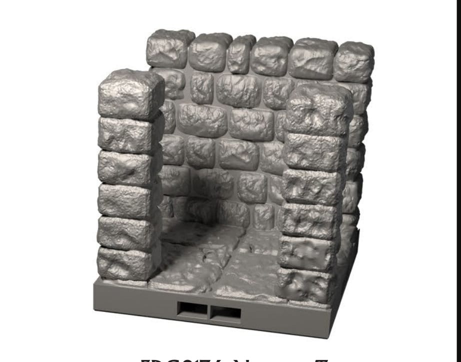 T-Kreuzung für Engpass für Dungeon, 3D gedrucktes Gelände von Fat Dragon Games,  Ultimate Dragonlock System Terrain für 28mm Tabletop Gaming
