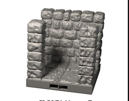T-Kreuzung für Engpass für Dungeon, 3D gedrucktes Gelände von Fat Dragon Games,  Ultimate Dragonlock System Terrain für 28mm Tabletop Gaming