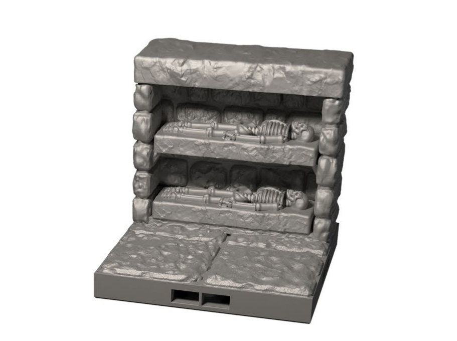 Kryptawand (Skelette) Dungeon, 3D gedrucktes Gelände von Fat Dragon Games, Ultimate Dragonlock Scenery oder Terrain für 28mm Tabletop Gaming