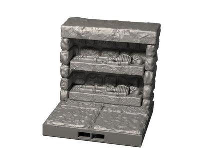 Kryptawand (Skelette) Dungeon, 3D gedrucktes Gelände von Fat Dragon Games, Ultimate Dragonlock Scenery oder Terrain für 28mm Tabletop Gaming