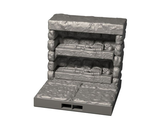 Kryptawand (Skelette) Dungeon, 3D gedrucktes Gelände von Fat Dragon Games, Ultimate Dragonlock Scenery oder Terrain für 28mm Tabletop Gaming