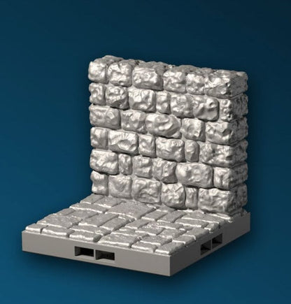 Castle - Wand, 3D gedrucktes Gelände von Fat Dragon Games, Ultimate Dragonlock Scenery oder Terrain für 28mm Tabletop Gaming