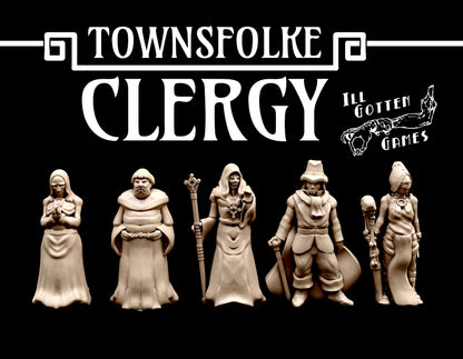 Townsfolke - Geistliche - Miniaturen 28mm Resin Tabletop by Ill Gotten Games