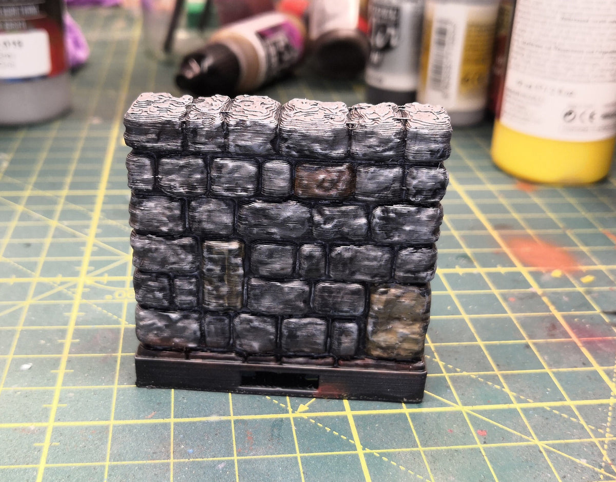 Castle - Wand, 3D gedrucktes Gelände von Fat Dragon Games, Ultimate Dragonlock Scenery oder Terrain für 28mm Tabletop Gaming