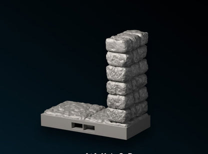Wand für Dungeon 1x2, 3D gedrucktes Gelände von Fat Dragon Games, Ultimate Dragonlock Scenery oder Terrain für 28mm Tabletop Gaming